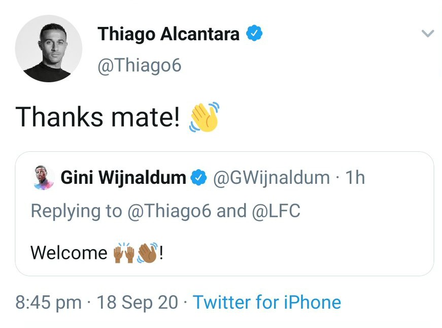 Thiago Alcantara Wijnaldum Twitter